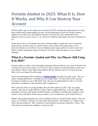 Fortnite Aimbot in 2025