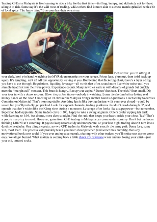 CFD Trading in Malaysia: A Journey Through Unpredictable Waters