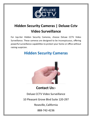 Hidden Security Cameras