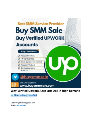 Secure and Reliable: Where to Buy UPWORK  Accounts Online
