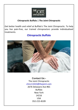 Chiropractic Buffalo  The Joint Chiropractic