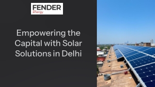 Empowering the Capital with Solar Solutions in Delhi