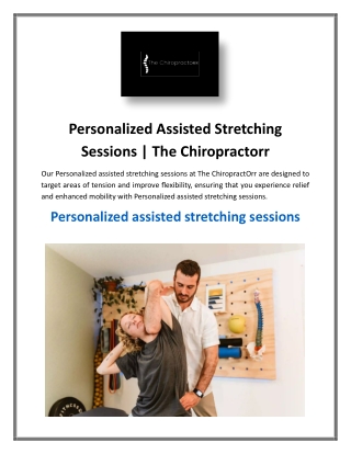 Personalized Assisted Stretching Sessions