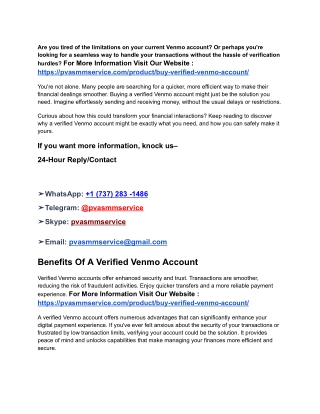 Top 10 Website To Buy Verified Venmo Account In This Year