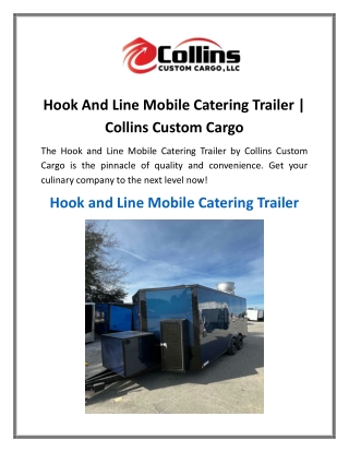 Hook And Line Mobile Catering Trailer
