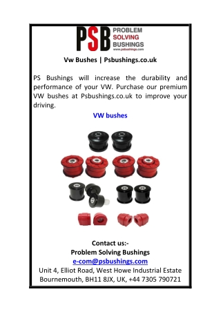 Vw Bushes  Psbushings.co.uk