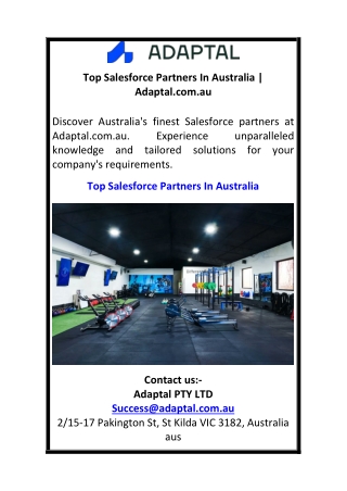 Top Salesforce Partners In Australia  Adaptal.com.au