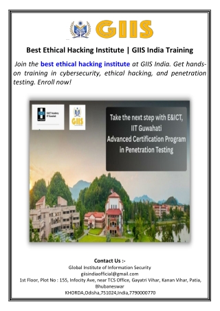 Best Ethical Hacking Institute.GIIS India Training