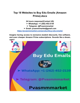Top 18 Websites to Buy Edu Emails (Amazon Prime)