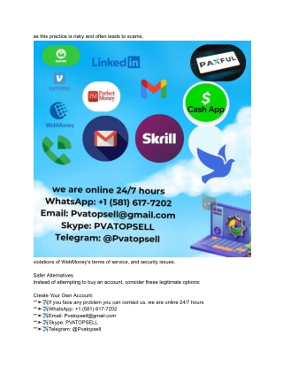 How To Buy A Verified Webmoney Account 100% Secure