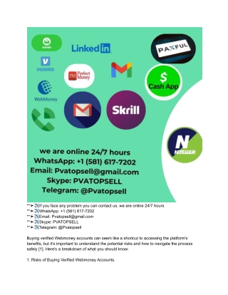 How To Buy Verified Webmoney Accounts Step By Step