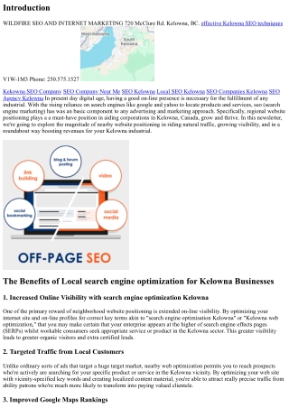 The Role of Local website positioning in Growing Your Kelowna Business
