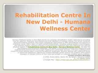 Rehabilitation Centre In Delhi - Humana Wellness Center