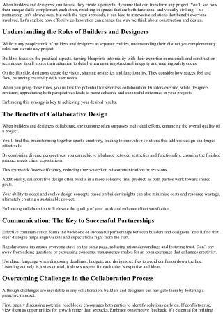 The Power of Builder and Designer Working Together