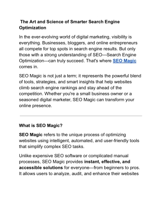 Unlocking the Secrets to Smarter Search Engine Optimization