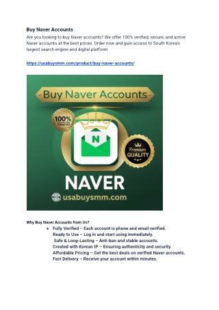 Buy Naver Accounts in Nepal – Verified & Ready to Use