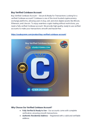 Buy Coinbase Account with KYC in Nepal – Safe & Ready to Use