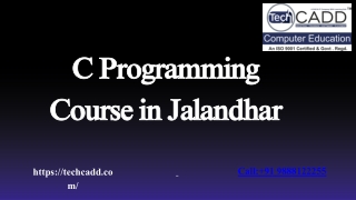 Learn C programming course in Jalandhar