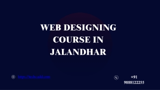 Learn web designing course in Jalandhar