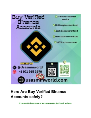 Here Are Buy Verified Binance Accounts safely_