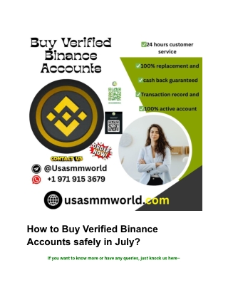 How to Buy Verified Binance Accounts safely in July_
