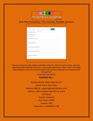 Bulk Data Processing  Fast, Accurate, Scalable Solutions