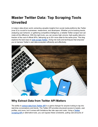 Master Twitter Data_ Top Scraping Tools Unveiled