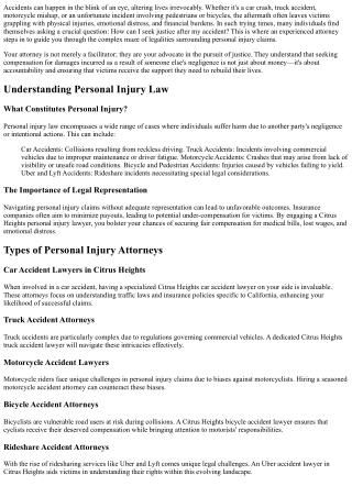 Seeking Justice After an Accident: The Role of Your Attorney