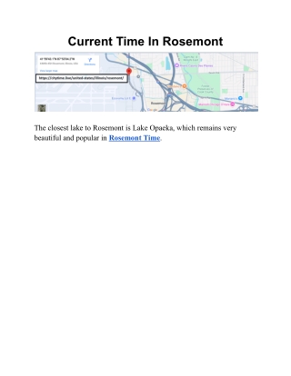 Current Time In Rosemont