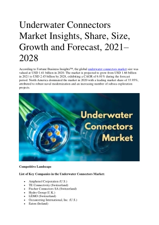 Underwater Connectors Market
