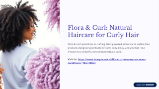 Flora and Curl Natural Haircare for Curly Hair