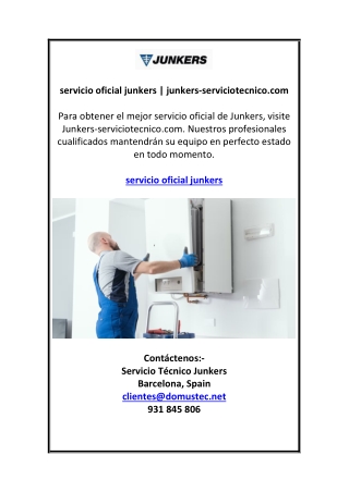servicio oficial junkers | junkers-serviciotecnico.com