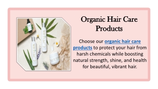 Organic Hair Care Products