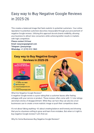 Easy way to Buy Negative Google Reviews in 2025-26