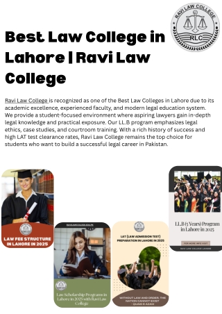 Best Law College in Lahore 2025