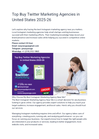 Top Buy Twitter Marketing Agencies in United States 2025-26