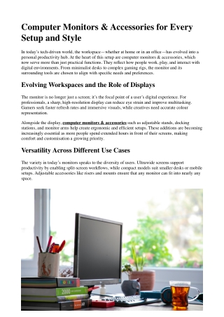 Computer Monitors & Accessories