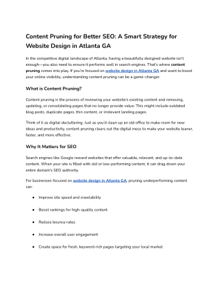 Content Pruning for Better SEO_ A Smart Strategy for Website Design in Atlanta GA