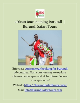 african tour booking burundi | Burundi Safari Tours
