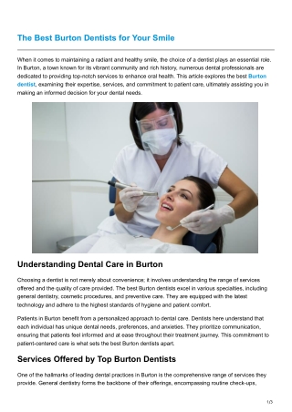 The Best Burton Dentists for Your Smile