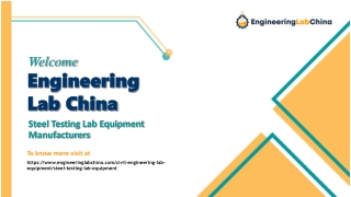 Steel Testing Lab Equipment Manufacturers