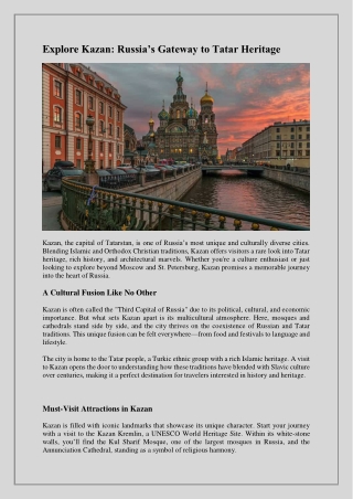 Explore Kazan