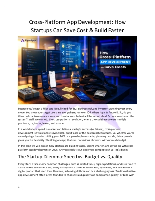 How Startups Can Save Costs by Building Cross-Platform Apps