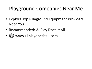 playground companies near me