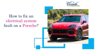 How to fix an electrical system fault on a Porsche