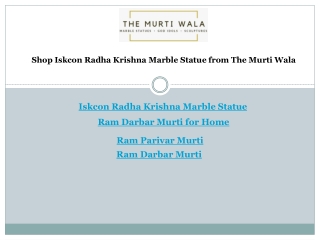 Shop Iskcon Radha Krishna Marble Statue from The Murti Wala