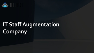 Flexible IT Staff Augmentation Services by IFI Techsolutions