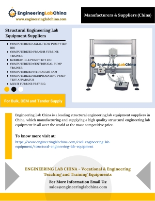 Structural Engineering Lab Equipment Suppliers