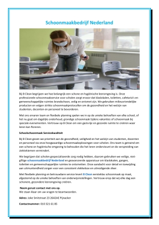 Schoonmaakbedrijf Nederland