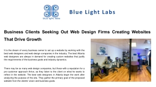 Business Clients Seeking Out Web Design Firms Creating Websites That Drive Growth